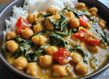 chickpea spinach curry vegan one pot dinner