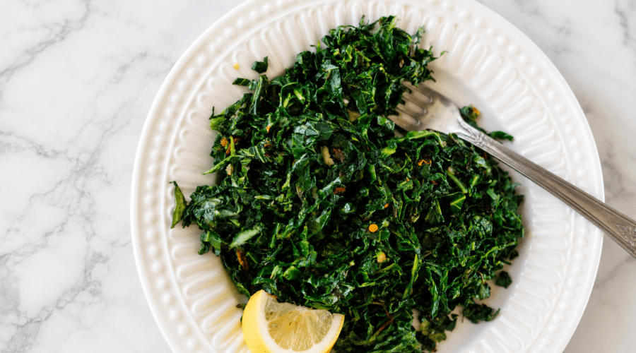 Garlicky greens made with sautéed kale and leafy vegetables cooked with fresh garlic and seasonings.