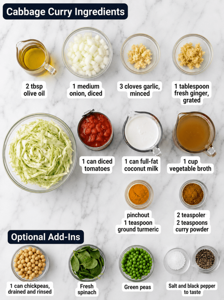 cabbage curry recipe