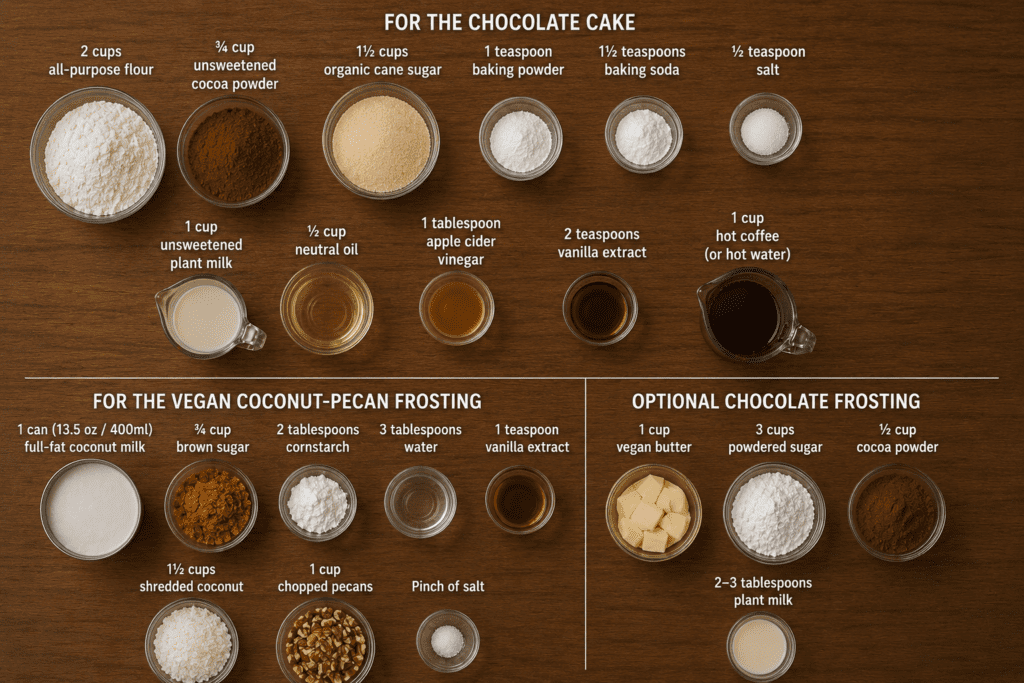 Vegan German Chocolate Cake (Rich, Moist & Decadent)